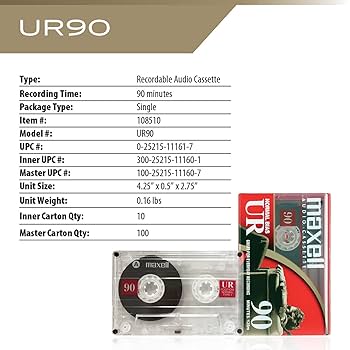 Amazon.com: Maxell 108510 Normal Bias-Ur, smoke : Ur90
